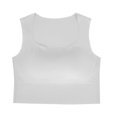 thumbnail image 6 of Purcolt Womens Ribbed Knit Tank Tops Stretchy Casual Crew Neck Wide Strap Cropped Tops Summer Comfort Sleeveless Basic Cami Blouses, 6 of 9