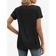 thumbnail image 2 of Womens Summer Sleeve V Neck Casual Tops Tshirts, 2 of 6