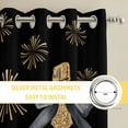 thumbnail image 6 of Happy New Year Kitchen Curtains Window Panels, Cups Modern Art Insulated Window Treatment Curtain, Grommet Curtains for Bedroom/Living Room/Bathroom, 2 Piece 52"Wx63"L, 6 of 8
