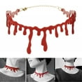 thumbnail image 4 of Dripping Choker Necklace Scary Halloween Pendant for Women - Unique Statement Accessory for Parties and Festivals, 4 of 7