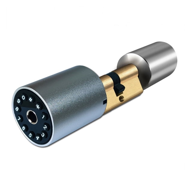 Door Lock, Variable Size Password Lock Fingerprint Door Lock Smart Door Lock Outdoor Door Lock Electronic Lock Tuya APP Cylinder Door ,Easy to Install