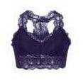 thumbnail image 4 of Rciityk Lace Sports Bras for Women Wireless V Neck Racerback Bralette Solid Color Padded No Underwire Comfort Bras, 4 of 4