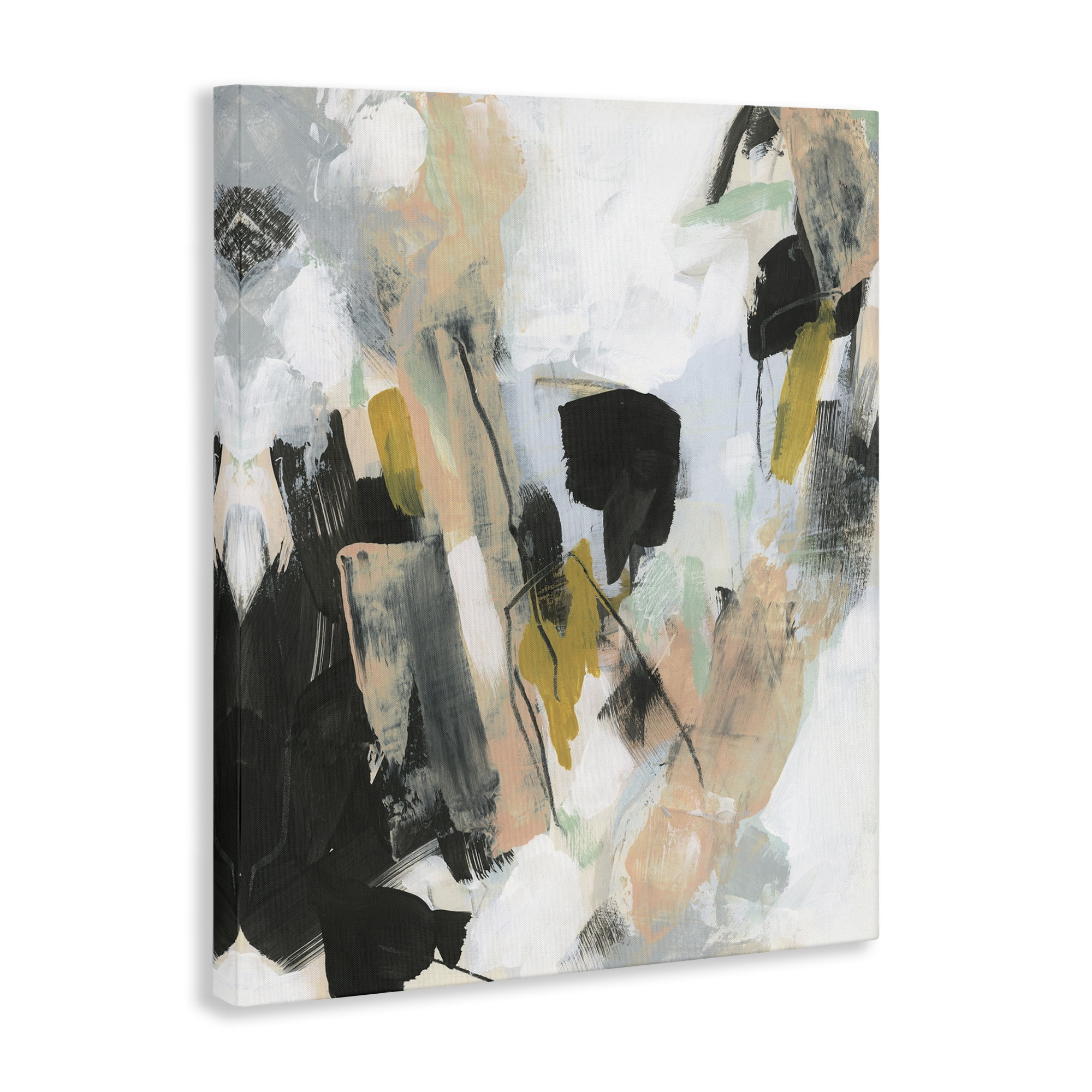 Stupell Industries Bold Streaks of Paint Abstract Painting Wrapped Canvas Art Print Wall Art, 16 x 20