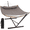 Brown, variant on Double Portable Hammock with Stand, 2 Person Hammock with Curved Spreader Bar, Balance Ropes Included, Dark Gray