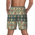 thumbnail image 4 of Gaeub Traditional Tribal Aztec1 Mens Swim Trunks Stretch Beach Shorts Quick Dry for Men Swim Shorts Swimwear with Pockets- Small, 4 of 9