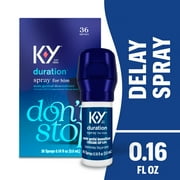 K-Y Duration Numbing Climax Delay Spray for Men, Lidocaine Desensitizing Spray, 0.16 FL OZ / 36 Sprays