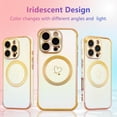 thumbnail image 2 of XIHAMA Magnetic iPhone 16/Pro/Plus/Pro Max Case, Cute Luxury Rainbow Color Phone Case with Love Heart Pattern, Electroplated Edge Camera Lens Protection Shockproof Phone Case for Women, 2 of 4