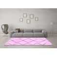 thumbnail image 3 of Ahgly Company Indoor Rectangle Solid Pink Modern Area Rugs, 2' x 4', 3 of 4