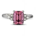 thumbnail image 2 of 1.25 Carat emerald cut Ruby and Diamond Engagement Ring for Women in White Gold, 2 of 3