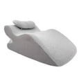 thumbnail image 4 of Almohada boca abajo, almohada de espuma viscoelástica con soporte para el cuello, cómoda almohada en cuña Blanco y gris, 4 of 9
