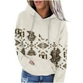 thumbnail image 5 of Aboser Ethnic Aztec Hoodies for Women Retro Geometric Graphic Sweatshirt with Pocket Western Tribal Hooded Shirts Loose Long Sleeve Hoodie, 5 of 7