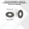 thumbnail image 2 of Uxcell Flat Washers 304 Stainless Steel Metal Metric Washers Electroplated Flat Gasket Spacer 50 Pcs M6 x1/4"ID x 5/8"OD, 2 of 7
