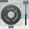 thumbnail image 3 of Synergee Standard Metal Weight Plates 2.5 lb Pair. 2” Opening for Bodybuilding, Olympic & Power lifting workouts. Classic Old School Metal Weighted Plates., 3 of 7