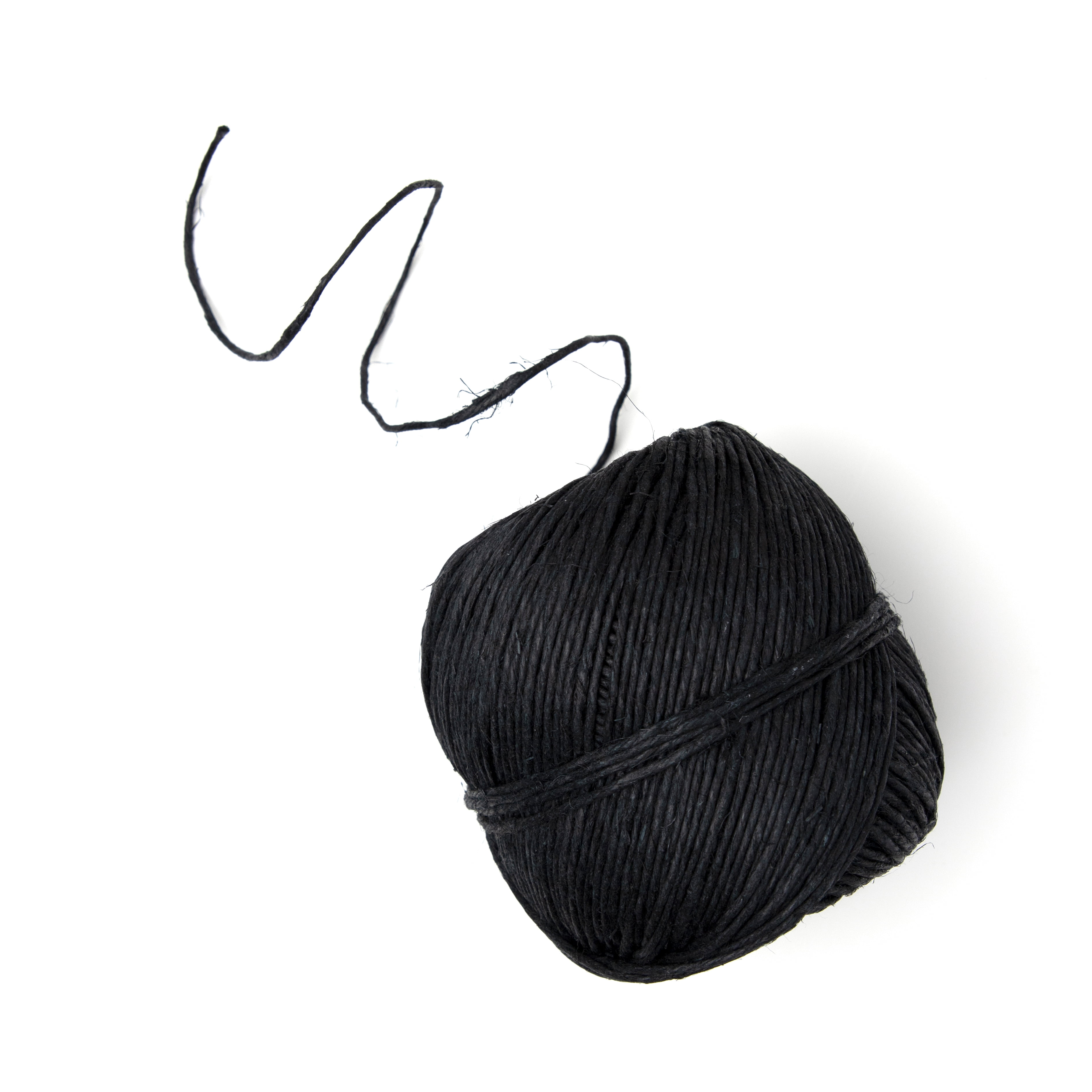 Cousin DIY 100 lb Natural Polished Hemp Twine, 1.5mm Black, 328.2ft/100m Roll