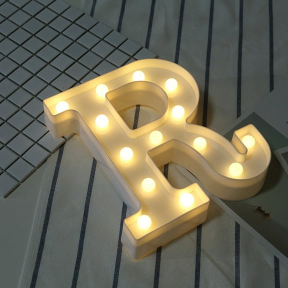 Kayannuo 8.7” Battery Operated LED Letter Marquee Sign, Warm White