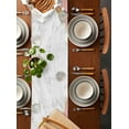 thumbnail image 5 of Pink Gold Marble Table Runners 108 Inches Long, Cotton Linen Fabric Table Runner Dresser Scarf, Modern Abstract Marble Crack Texture Tablerunner for Party/Kitchen/Dinner/Wedding Decor 13''x108'', 5 of 7