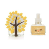 Yankee Candle Leafy Tree Scentplug Diffuser and a Glistening Leaves Home Fragrance Electric Refill