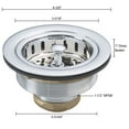 thumbnail image 6 of Westbrass COMBO PACK 3-1/2" Post Style Kitchen Sink and Waste Disposal Flange Strainers, Matte Black, 6 of 7