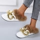 thumbnail image 4 of Retro mujer Vintage Casual gran gancho de bloqueo de Metal y bucle Enviros polar tacones bajos Slingback Otoño Invierno zapatos de punta redonda Wmkox8yii  shkj400, 4 of 6