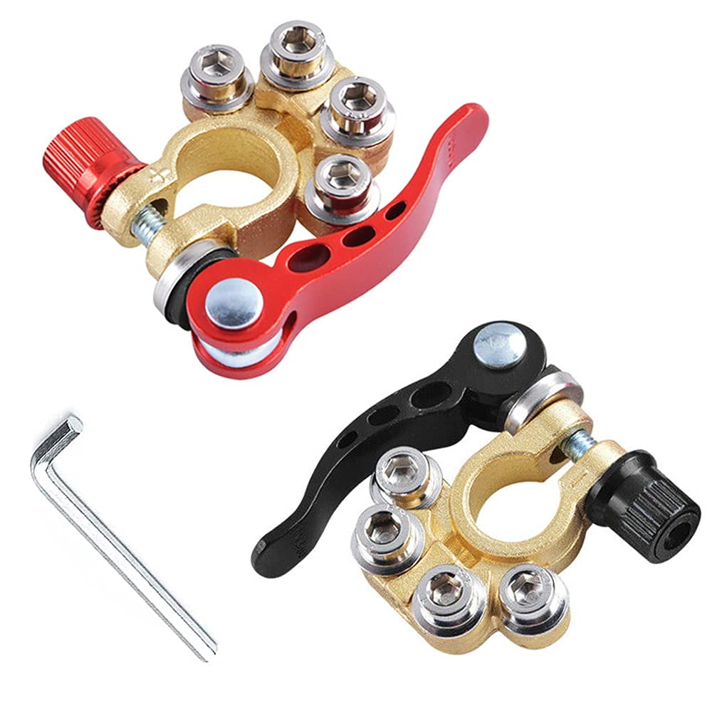 2PCS Battery Terminal Connectors,Quick Release Disconnect Car Battery
