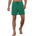 thumbnail image 5 of Lars Amadeus Men's Summer Solid Color Elastic Waistband Swim Beach Shorts, 5 of 5