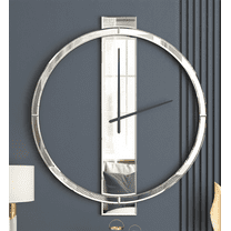 23" Wall Clock Decorative Large Clock for Living Room Decor Modern Mirror Clock Wall Decor for Office Bedroom Fireplace Decor