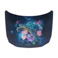 thumbnail image 6 of FOR U DESIGNS Turtle Butterfly Hibiscus Pattern Car Hood Cover Stretchable Auto Hood Flag, 59.05"x39.37", Premium Sublimation Print Car Hood Flag with Elastic Band, 6 of 8