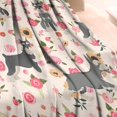 thumbnail image 3 of Schnauzer Dog and Flower Floral Blanket,Comfortable Soft Flannel Throw Blanket,All Season,Warm Lightweight Blankets for Sofa Bed Couch Living Room Chair,30"x40", 3 of 4