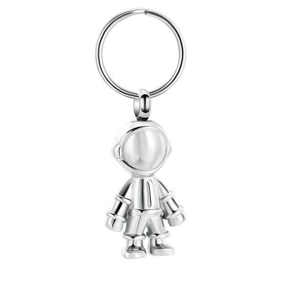 Astronaut Urn Pendants with Chain Memorial Cremation Jewelry for Ashes Holder Keychain for Ashes of Loved One Keyring