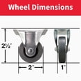 thumbnail image 2 of Colson 2 In. Gray TPR Rigid Plate Caster 82245, 2 of 4