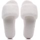 thumbnail image 4 of Pantuflas de piel peluda y esponjosa para mujer, chanclas con punta abierta, acogedoras sandalias de espuma viscoelástica para casa, suaves, planas, cómodas, tallas EE. UU. 7-8, EU 39-40 blanco, 4 of 5