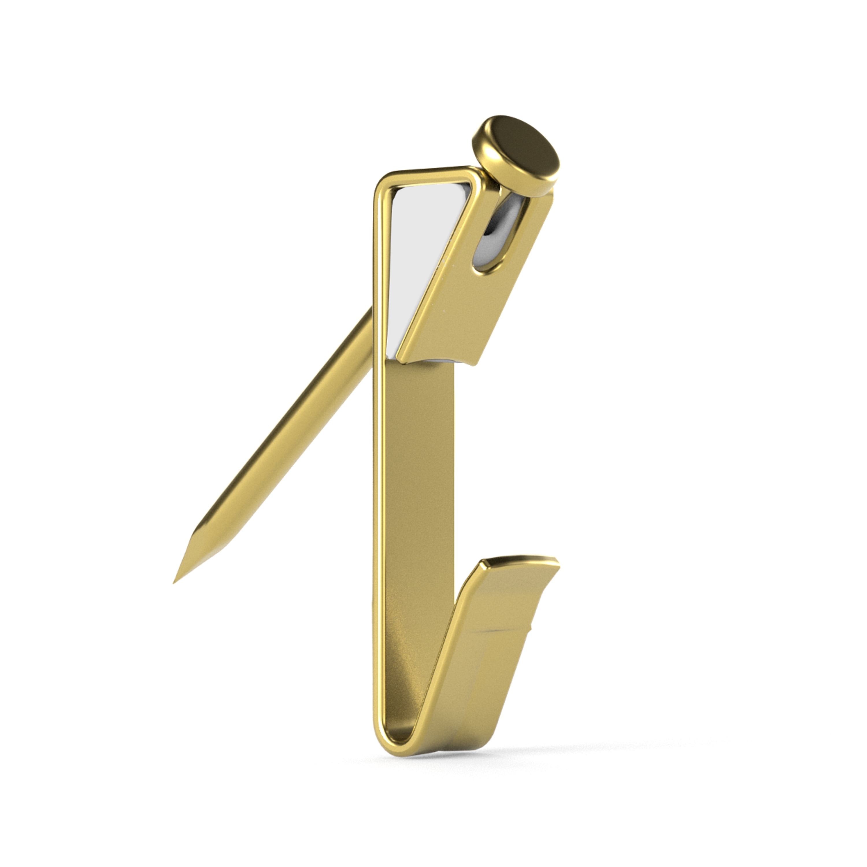 Ook Professional Picture Hangers, 30 lbs, Steel, for Drywall Wood, Brass, Gold, 30 pack
