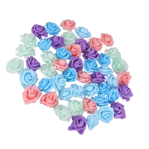 BESTYASH 50 Pieces Artificial Rose Flowers in Assorted Colors, Decorative Fake Blooms for Wedding, Home, and Party Decor