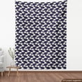 thumbnail image 4 of Ambesonne Floral Fabric by the Yard Upholstery, Modern Brushstroke Lotus, 10 Yards, White Black and Dark Lavender, 4 of 5