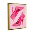 thumbnail image 4 of Stupell Industries Pink Glam Logo Shoes Beauty & Fashion Painting Gold Floater Framed Canvas Art Print Wall Art, 17 x 21, 4 of 10