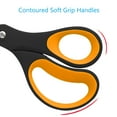 thumbnail image 5 of LIVINGO 8" Office Scissors Sharp Blades Titanium Office Home Crafts Cutting Paper, 3 Pack, Assorted, 5 of 6