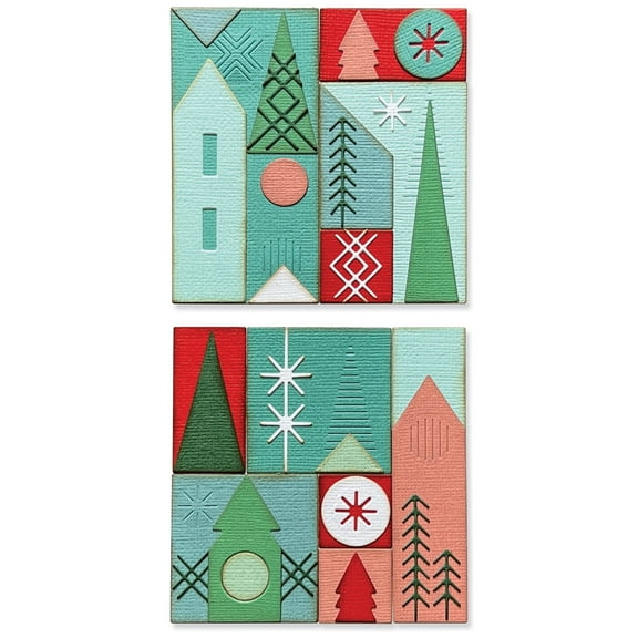 Sizzix Thinlits Dies Holiday Blocks by Tim Holtz