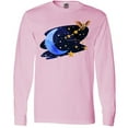 thumbnail image 3 of Inktastic Owl Decorating the Night with Moon and Stars Long Sleeve T-Shirt, 3 of 5