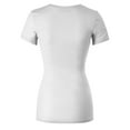 thumbnail image 4 of MixMatchy Women's Basic Solid Multi Colors Fitted Short Sleeve T-Shirt [S-3XL], 4 of 5