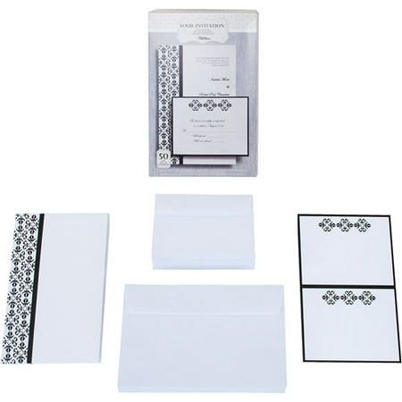 Wilton B&w Splendor Invitation 50ct