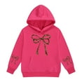 thumbnail image 4 of MUXiin Girls Sweatshirts Bowknot Cute Cute Print Pullover Hooded Sweatshirt Preppy Back To School Casual Toddler Girl Clothes with Pockets, 4 of 4