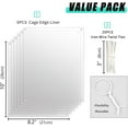 thumbnail image 2 of Yazoeia 6 Pack Pet Cage Liner Protection Rabbit Cage Urine Guard Clear Cage Edge Liner Guinea Pig Side Lining Habitat Siding Small Animal Cage Accessories - Keep Litter in The Cage, 10'' x 8.2'', 2 of 6