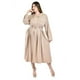 thumbnail image 1 of Vestido camisero con cinturón Roman Fashion /Tallas Extras, 3835 (Moka) cafe 42, 1 of 7