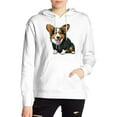 thumbnail image 2 of COMIO Tricolor Corgi, Corgi Mom, Corgi Dad, Cute Corgi Drawing Pullover Hoodie, 2 of 4
