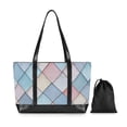 thumbnail image 7 of FORMRS Canvas Laptop Tote Bag for Women with 15.6" Computer Compartments Shoulder Handbag, Beige Art Pattern, 7 of 7