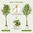 thumbnail image 5 of 6FT Artificial Lemon Tree Indoor, Pre Potted Faux Lemon Tree with Realistic Fruit and Lifelike Leaves, Fake Lemom Plant with 100 Lights for Indoor Home Decor Office Living Room, 5 of 7
