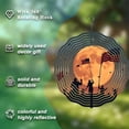 thumbnail image 4 of 3D Metal Hanging Wind Spinners for Yard & Garden - Artistic Circular Design with Stylized Moon Concentric Waves & Silhouetted Figures, 4 of 6