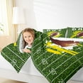 thumbnail image 4 of Manfei Green Football Field King Size Comforter Sets for Boys, American Football Bedding Comforter Set, Game Day Print Bedding Set, Ultra Soft Room Decor Reversible 3-Piece, 4 of 8