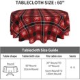 thumbnail image 6 of Christmas Red Plaid Round Tablecloth 60 Inch, Winter Snowflake Tablecloth, Washable Waterproof Wipeable Polyester Fabric, Farmhouse Checkered Table Cloth Cover for Holiday Party Kitchen Decor, 6 of 6