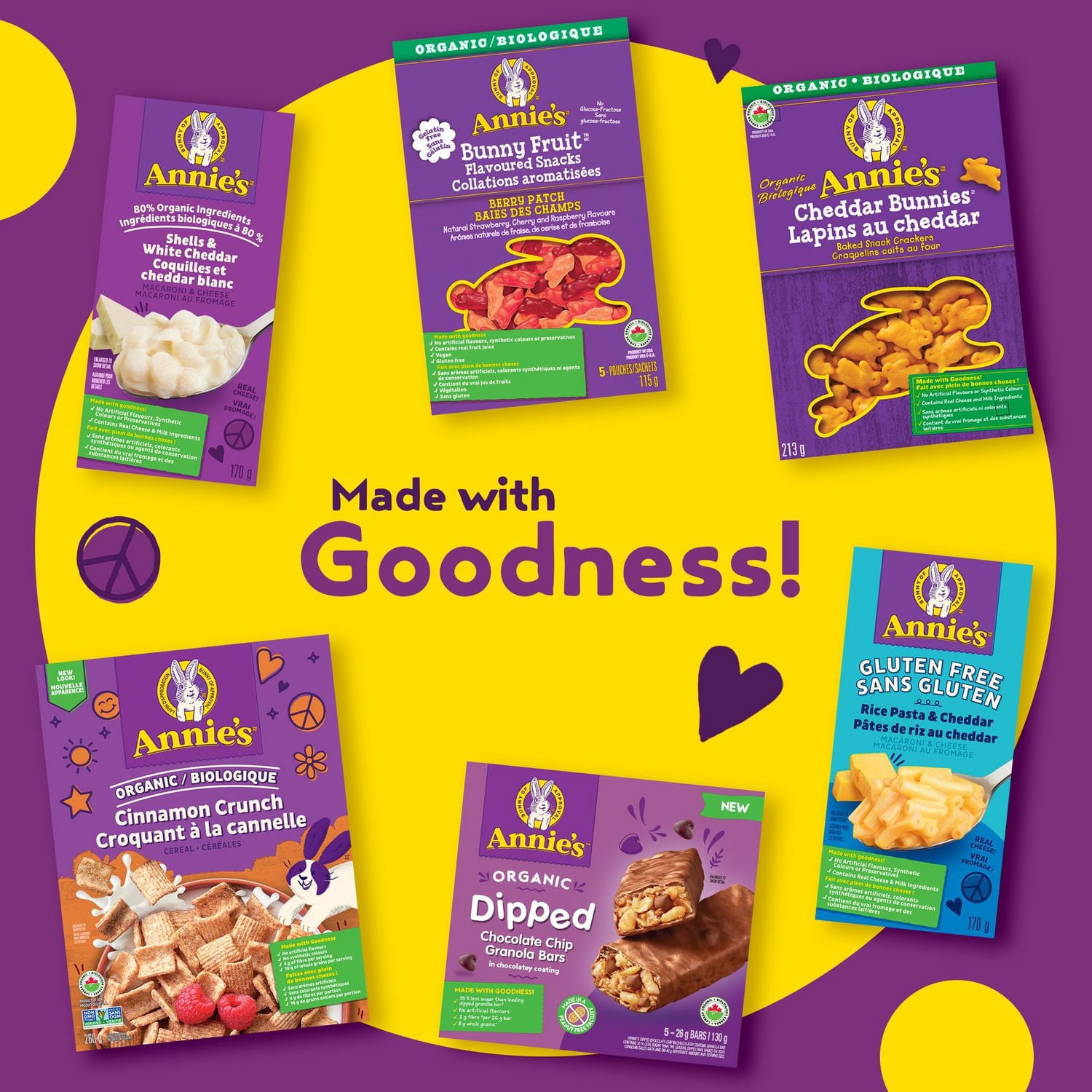 Annie's Shells & Real Aged Cheddar Macaroni & Cheese, kids meals, 170 g